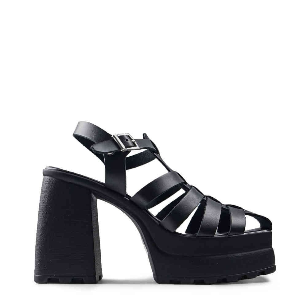 Altercore - Amy Plateausandalen - Schwarz